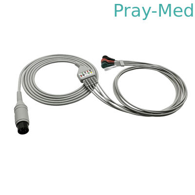 Купить Совместимый Mindray ECG трубный кабель 6 штифтов 3 или 5 лидеров Pm8000 Pm9000 Производство в сети