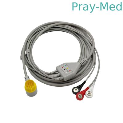 Купить Lifegain CU-HD1 12Pin один кусок ЭКГ кабеля 3 ведет АХА Снап Производство в сети