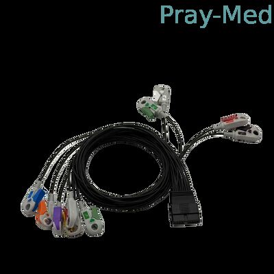 Купить 10-волололовый кабель Холтера для ЭКГ с TPU-костюмом совместим для Schiller MS-12 и Cardiovit FT-1 Производство в сети