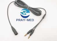 3m length EURO US Type Electrosurgical Bipolar Cable For Forceps