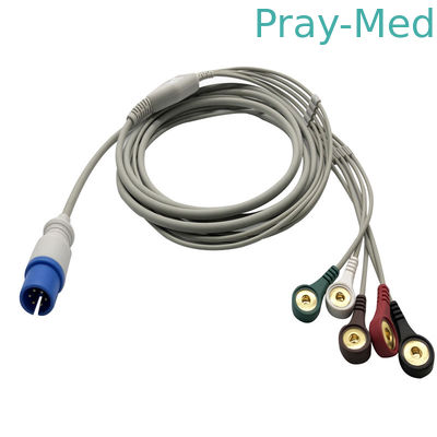 Купить 5 кабель Ecg управлением руководств 6pin MEK Physio с концом щипка щелчковым Производство в сети