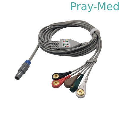 Купить Контактный разъем IEC/AHA кабеля 6 Biosys Ecg руководств соединителя AHA 3/5 Din Производство в сети