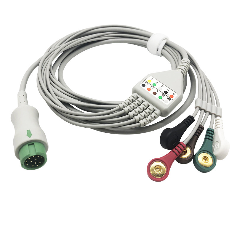 Mindray Beneview T5 / T8 ECG Patient Cable For Datascope 4.0mm Diameter