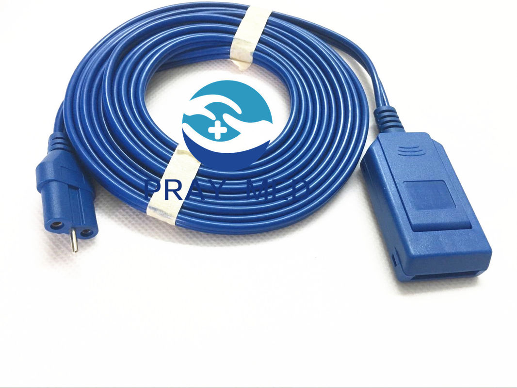 PVC 3m Diathermy Patient Plate Cable For Electrosurgical Ground Pad