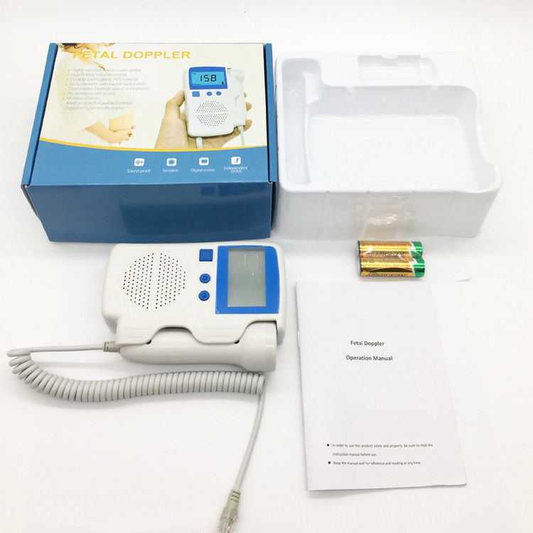 3MHz 210bpm Medical Equipment Rechargeable Battery Handheld Fetal Doppler