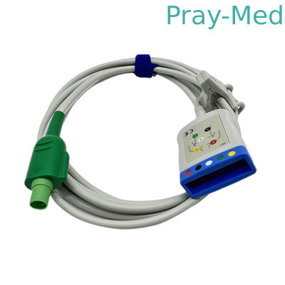 TPU кабеля 3 или 5 хобота GE 12PIN ECG 2.4m материал куртки руководства