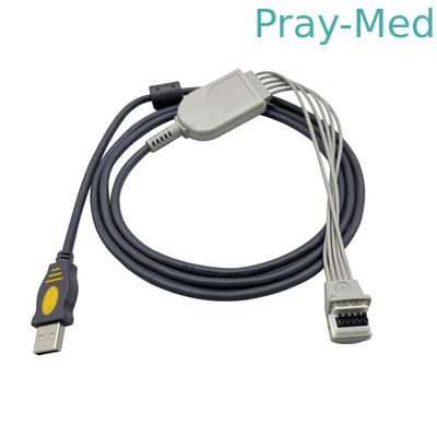 Переходник USB кабеля длинноволновой части инфракрасной области 3.0m Holter ECG на штырь 145cm Mortara H3 Mortara 10