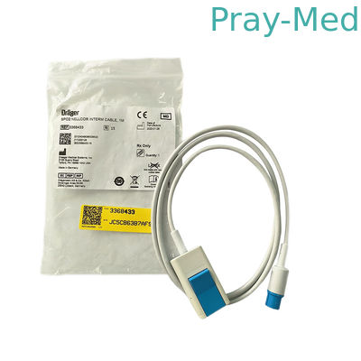 Оригинальный Drager Siemens SpO2 Adapter расширительный кабель 3368433 7pin 1M