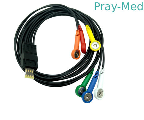 Кабель электрода руководства 1.1m Ecg Schiller 6 для MT-200 MT-101