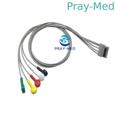 Кабель 102cm Holter Ecg руководства куртки BTL-08 5 TPU для канала 12