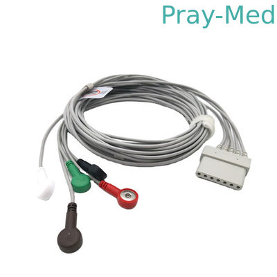 Тип зажима кнопки кабеля Ecg руководства Pin 5 кабеля 7 Schiller ECG терпеливый