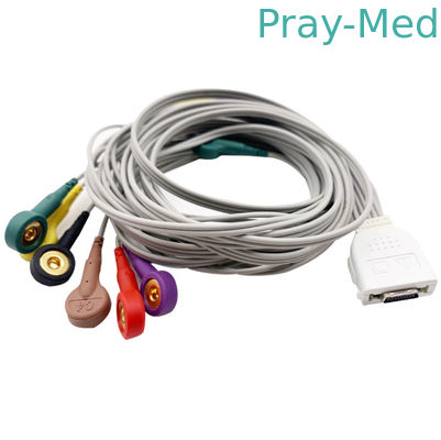 Куртка соединителя TPU кнопки руководства кабеля 10 Pin ECG Holter Biocare IE10 19