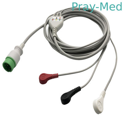 Кабели и leadwire Zoncare Hwatime 3.6m TPU 6pin Ecg для кнопки/зажима