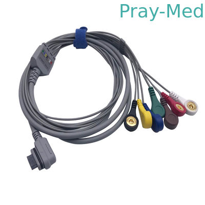 Пациент руководства ECG GE 7 привязывает 1.1m 16pin с щелчковой курткой AHA или IEC TPU