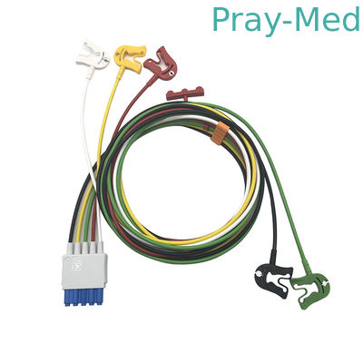 Длина 0.9m 5 кабель руководства M1971A ECG терпеливый с курткой зажима TPU