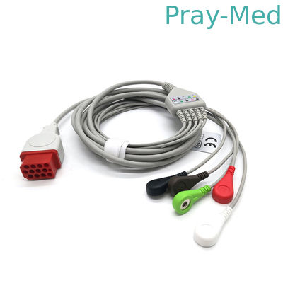 12 кабель Compatable Pin 5leads ECG терпеливый с Bionet BM5 BM7