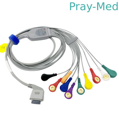 Кабель IEC TPU Holter ECG AHA для биомедицинского соединителя кнопки 26 Pin