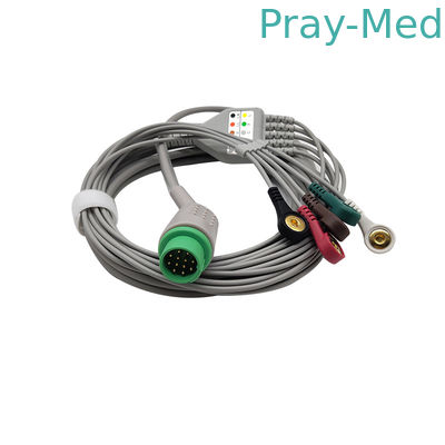 Куртка подводящих проводов 12pin TPU руководства ECG устранимая Ecg Biolight 5