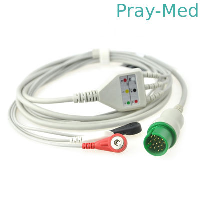 кабель Spacelabs Ecg диаметра 4.0mm, кабель 3/5Lead 17pin Ecg с подводящим проводом