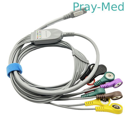 Руководство Holter Jincomed 10 привязывает конец 0.9m кнопки серого цвета 11pin кабеля ECG